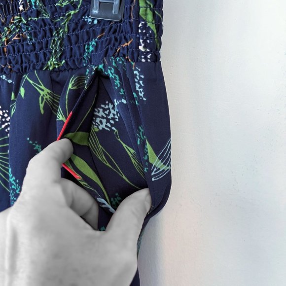 🎈HOST PICK🎈NEW! Aerie Satin Multibotanical Navy Pajama, PJ pants, Size S - Picture 6 of 13